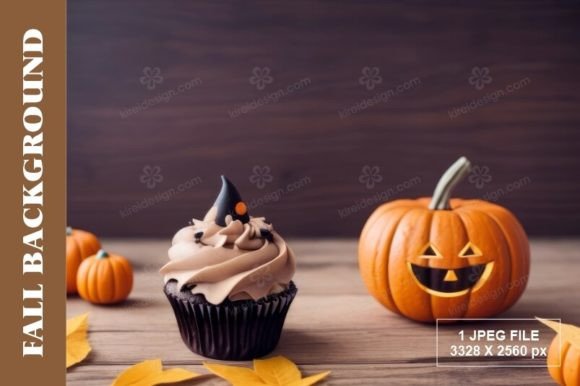 Download Fall Cupcake Background 02 - Background Collection