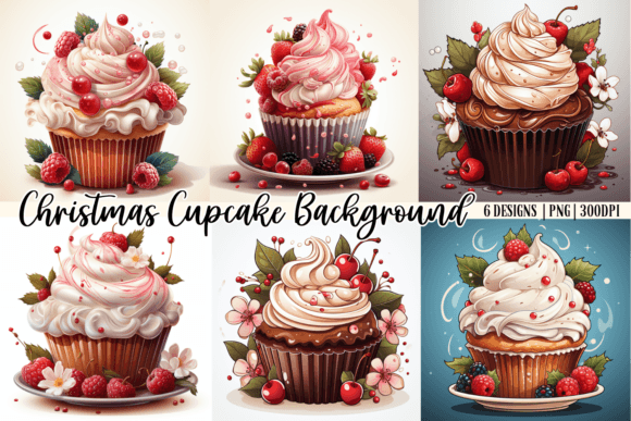 Download Christmas Cupcake Background - Background Collection