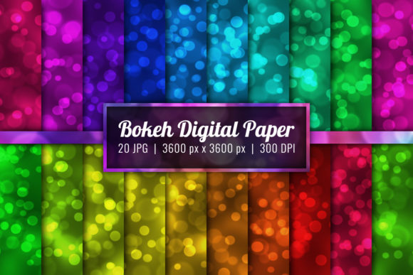 Download Bokeh Background Digital Paper Set-34 - Background Collection