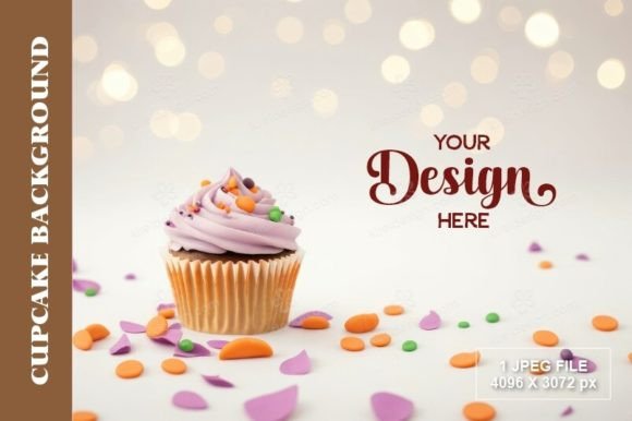 Download Cute Fall Cupcake Background 03 - Background Collection