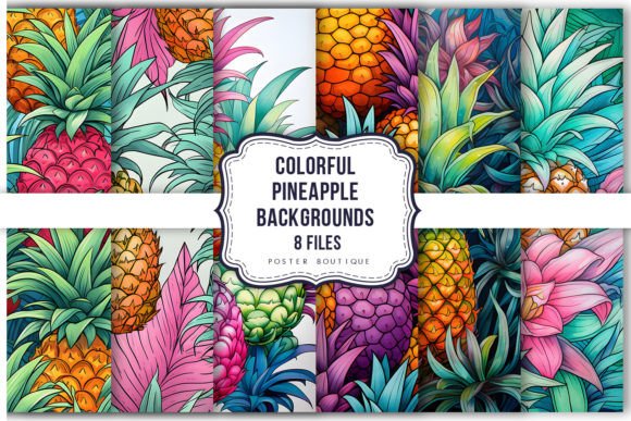 Download Colorful Pineapple Pattern Backgrounds P - Background Collection