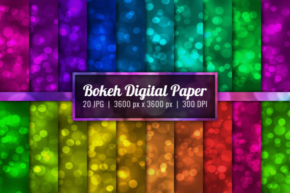 Download Bokeh Background Digital Paper Set-33 - Background Collection