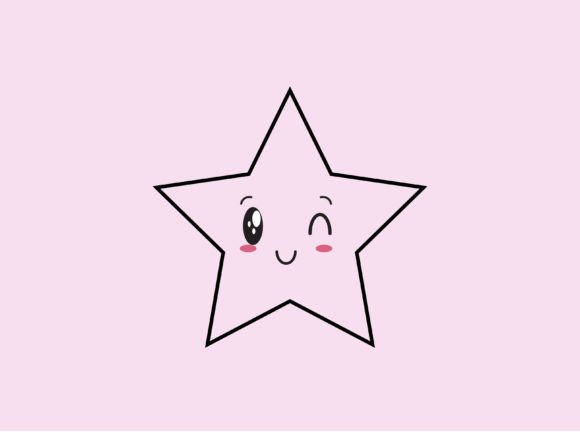 Download Kawaii Space Star Line Background - Background Collection