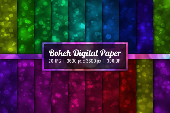 Download Bokeh Background Digital Paper Set-32 - Background Collection