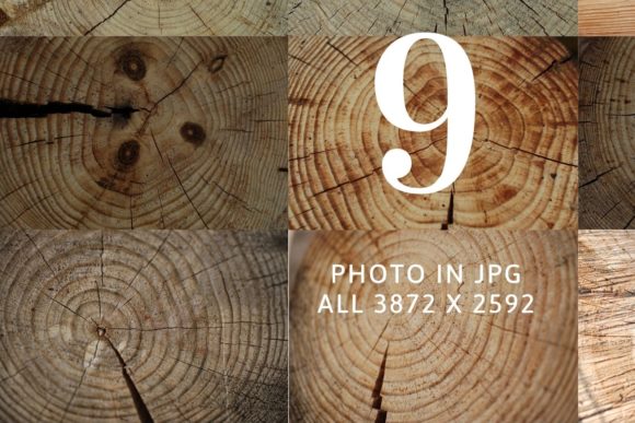 Download Wood Slices Digital Background Set. Wood - Background Collection