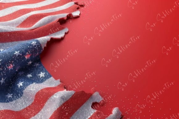 Download USA Flag Fragment and Red Background - Background Collection