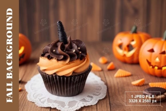 Download Fall Cupcake Background 01 - Background Collection