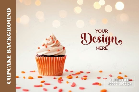 Download Cute Fall Cupcake Background 02 - Background Collection