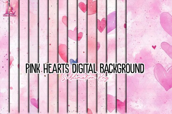 Download Pink Hearts Digital Background Clipart - Background Collection