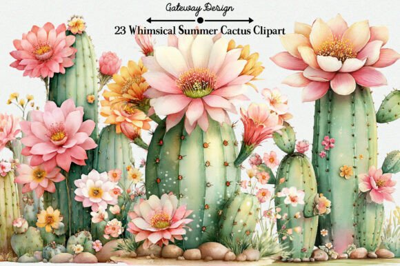 Download Whimsical Summer Cactus Clipart - Cactus Collection