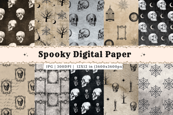 Download Spooky Digital Paper Vintage Background - Background Collection