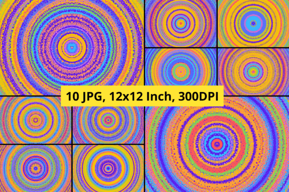 Download Colorful Circle Digital Background Set 2 - Background Collection