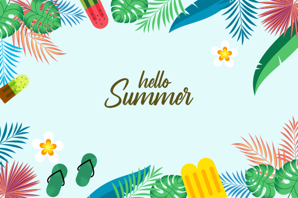 Download Organic Flat Summer Background Vector - Background Collection