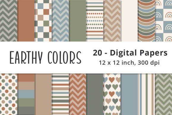 Download Earth Tones Scrapbook Paper Backgrounds - Background Collection