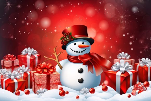 Download Christmas Snowman Background - Background Collection