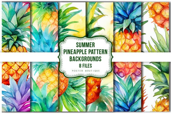 Download Summer Pineapple Pattern Backgrounds - Background Collection
