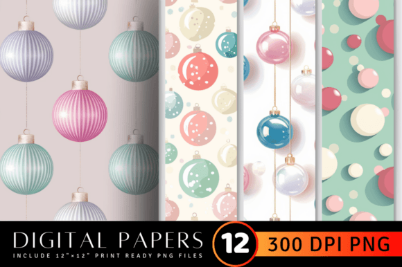 Download Pastel Balls Christmas Pattern - Christmas pattern Collection