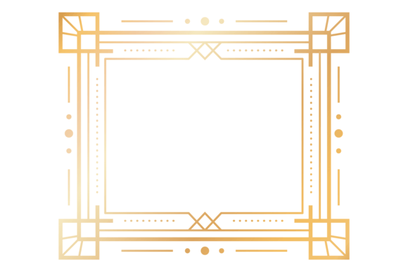 Download Vintage Geometric Frame. Golden Line Ret - Premium Resources
