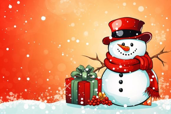 Download Christmas Snowman Background - Background Collection