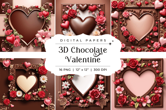 Download 3D Chocolate Valentines Heart Background - Background Collection