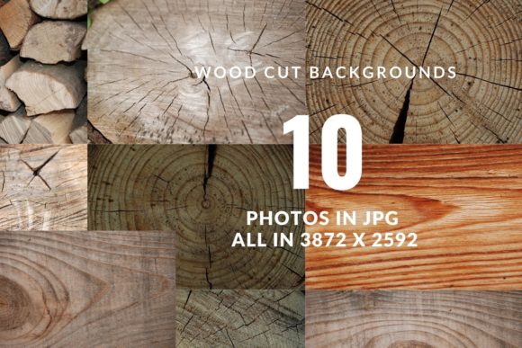 Download Wood Slices Digital Background Set - Background Collection