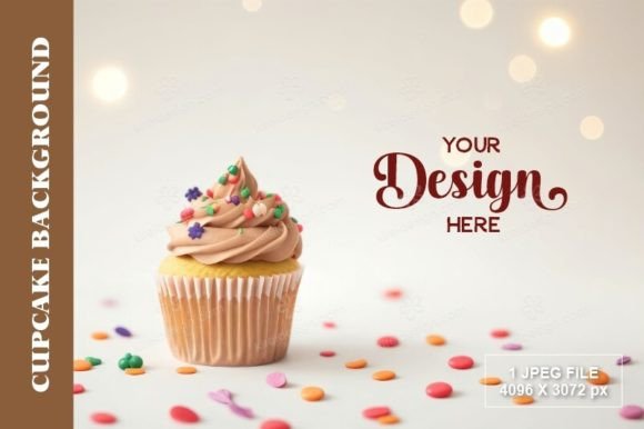 Download Cute Fall Cupcake Background 01 - Background Collection