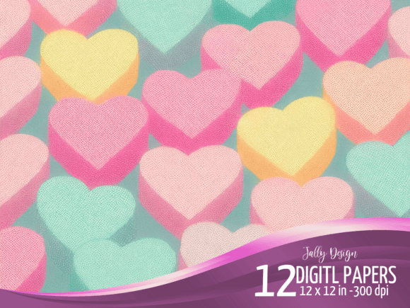 Download Sweet Pastel Heart Background Collection - Background Collection