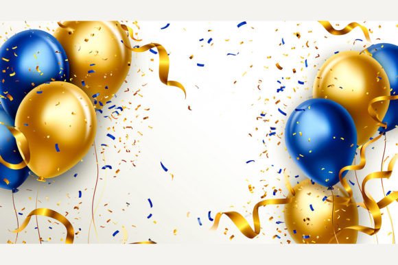 Download Holiday Background with Balloons - Background Collection