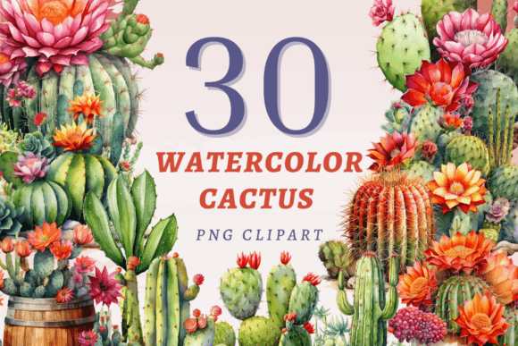 Download Watercolor Cactus PNG Bundle - Cactus Collection